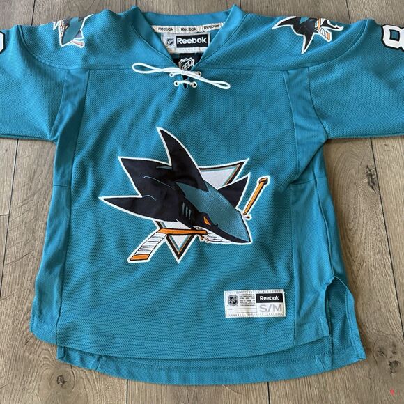 San Jose NHL Sharks Brent Burns 88 Youth Jersey S/M - Picture 5 of 16